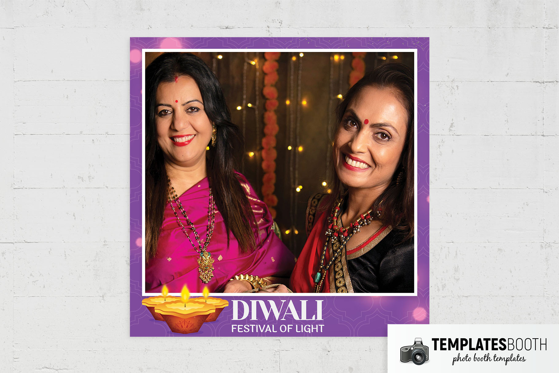Modèle de Cabine Photo Festival Diwali (Format PSD)