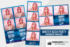 Winter Bash Photo Booth Template (PSD Format)