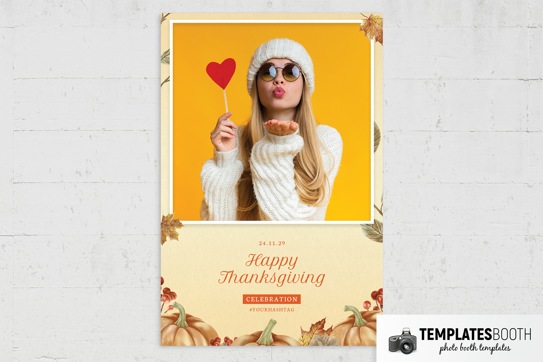 Autumn Fall Photo Booth Template (PSD Format)