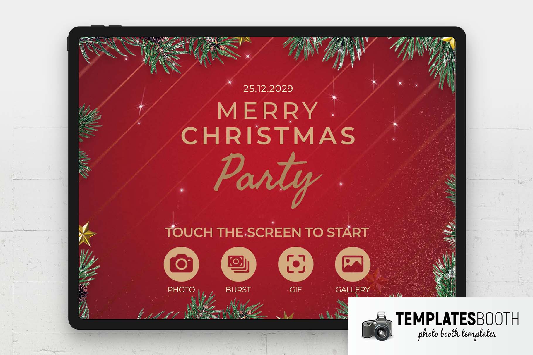 Christmas Party Photo Booth Welcome Screen