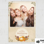 Modèle Joyeux Thanksgiving pour photobooth (format PSD)