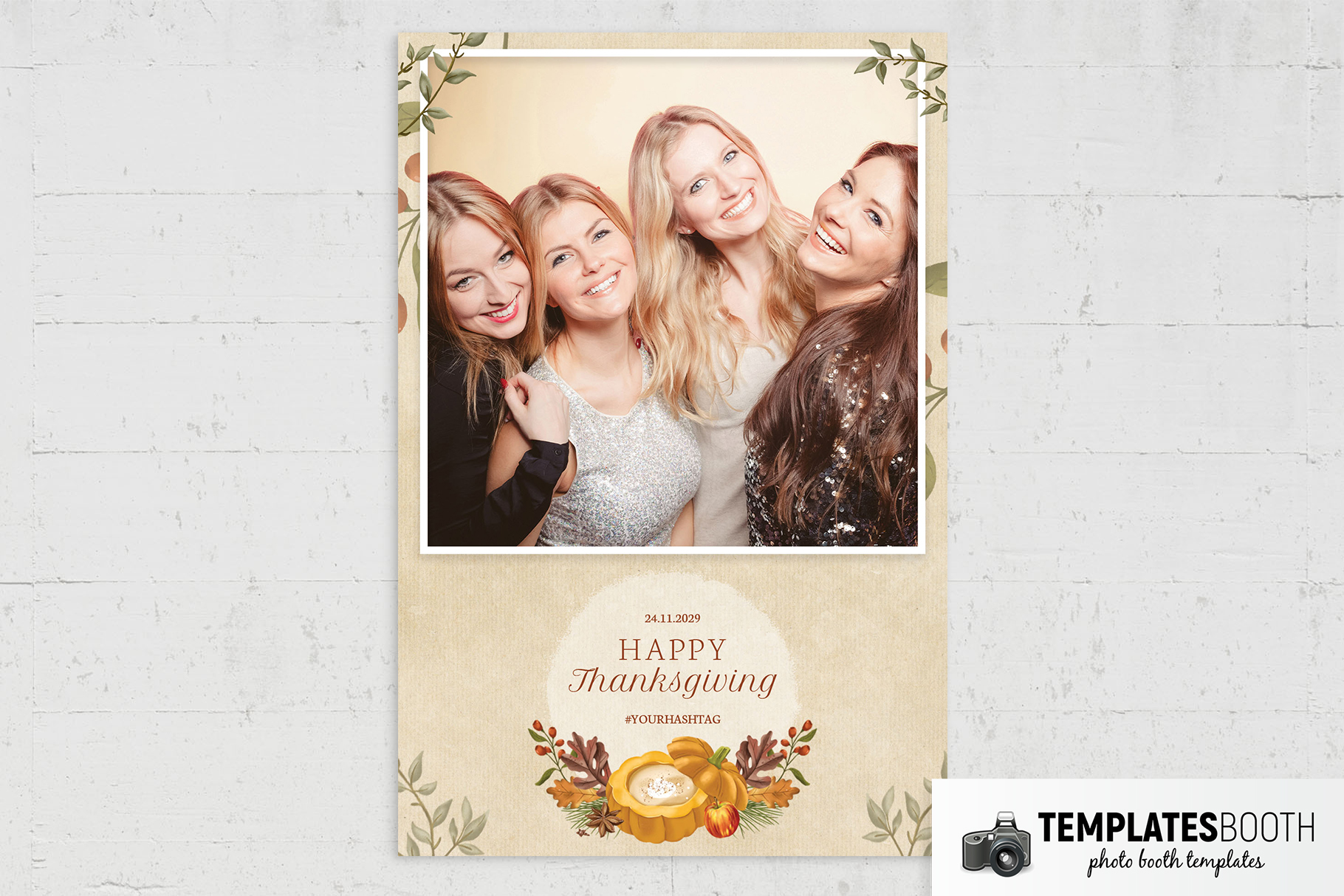 Happy Thanksgiving Photo Booth Template (PSD Format)
