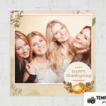 Modèle Joyeux Thanksgiving pour photobooth (format PSD)