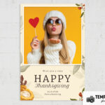 Modèle Thanksgiving moderne pour photobooth (format PSD)