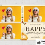 Modèle Thanksgiving moderne pour photobooth (format PSD)