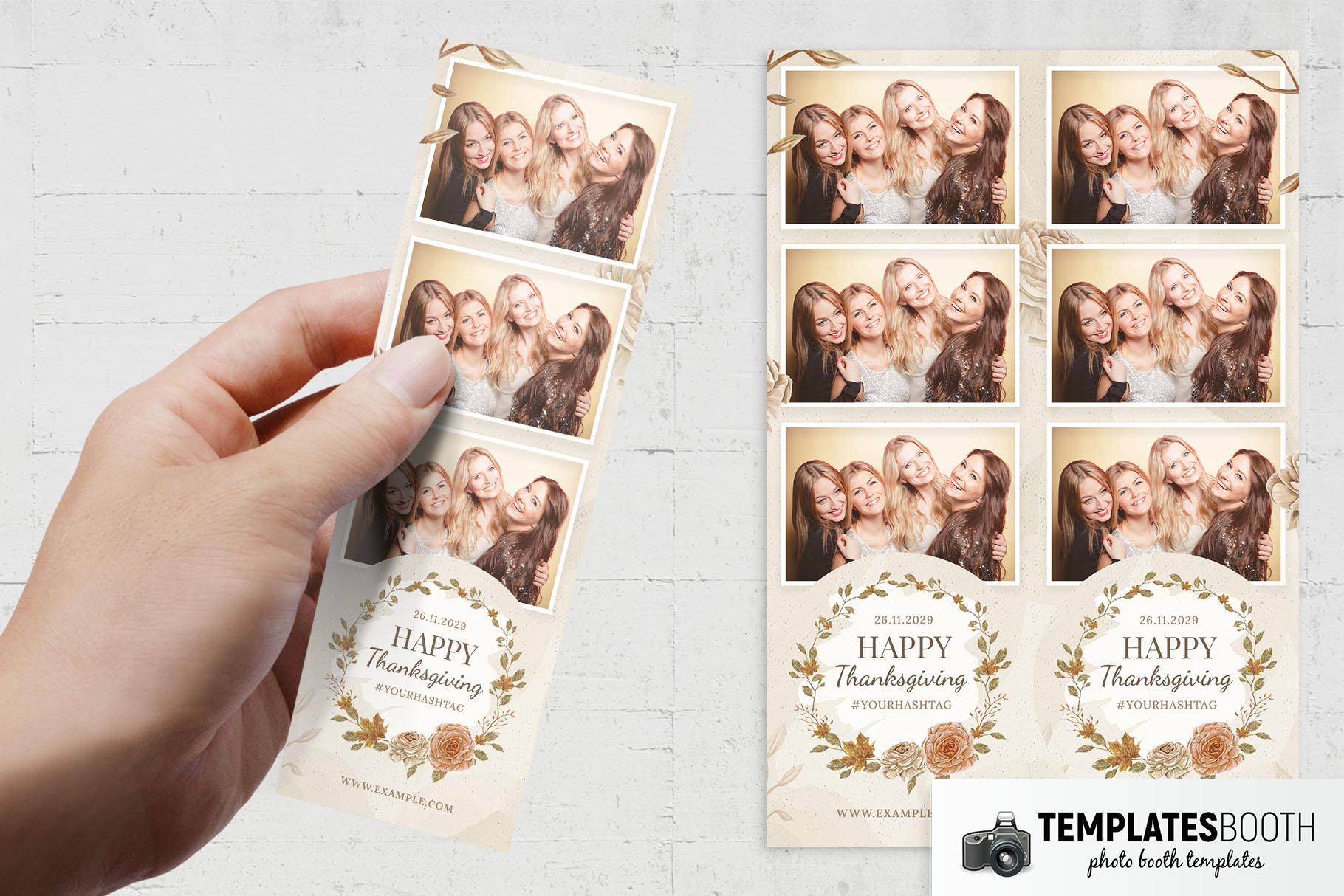Rustic Thanksgiving Photo Booth Template