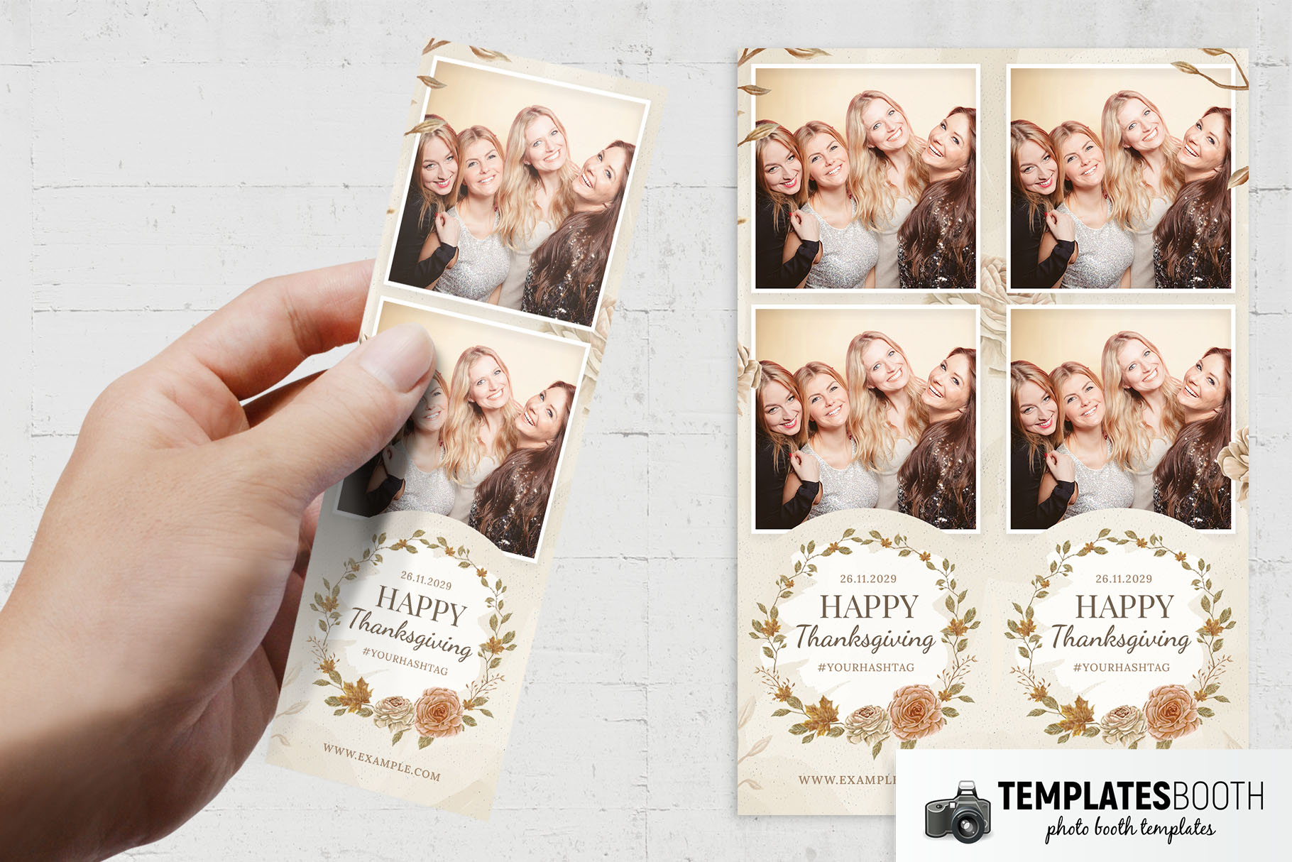 Rustic Thanksgiving Photo Booth Template