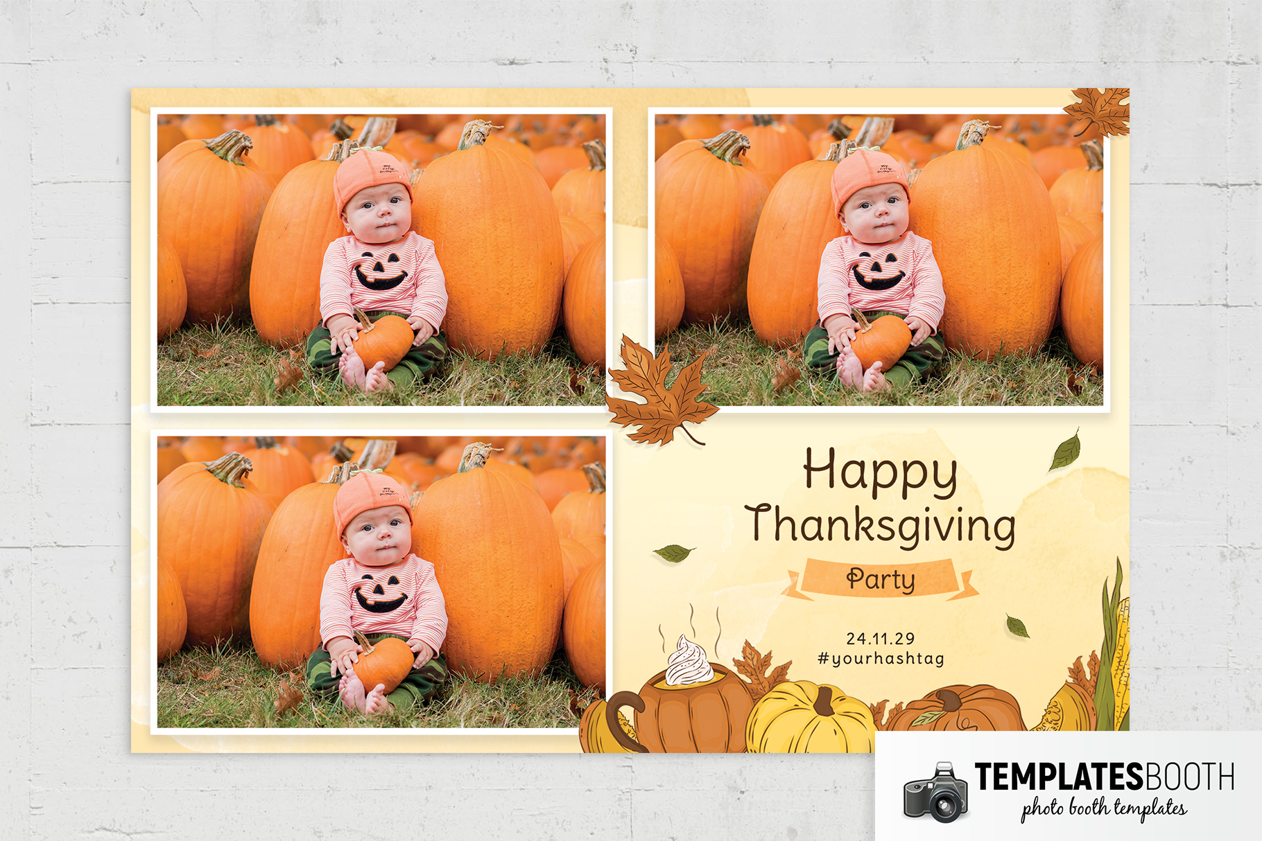 Thanksgiving Photo Booth Template (PSD Format)