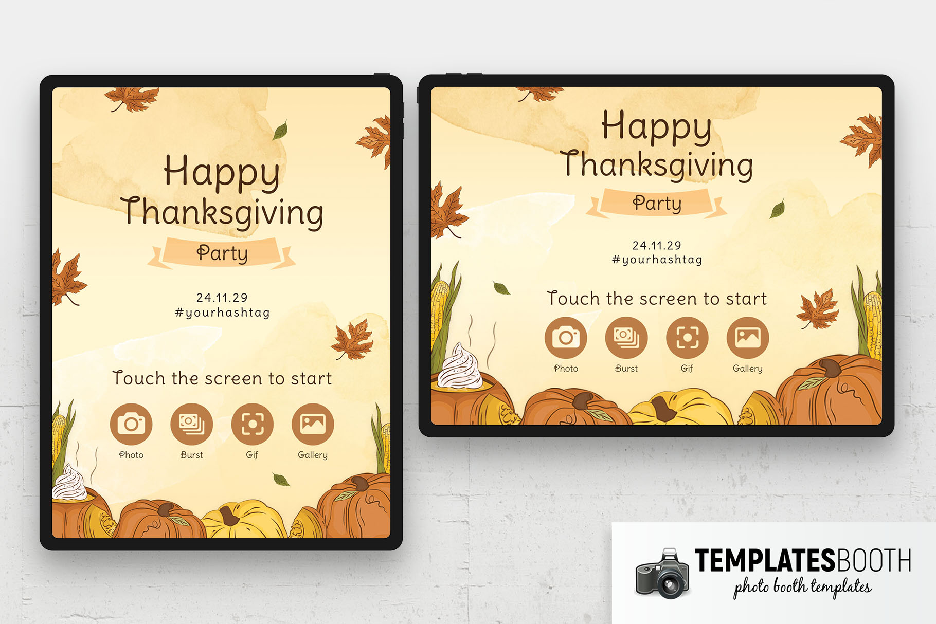 Thanksgiving Photo Booth Welcome Screen