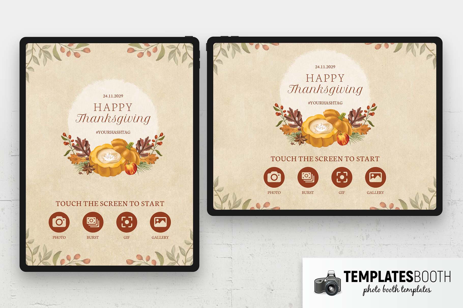 Thanksgiving Photo Booth Welcome Screen