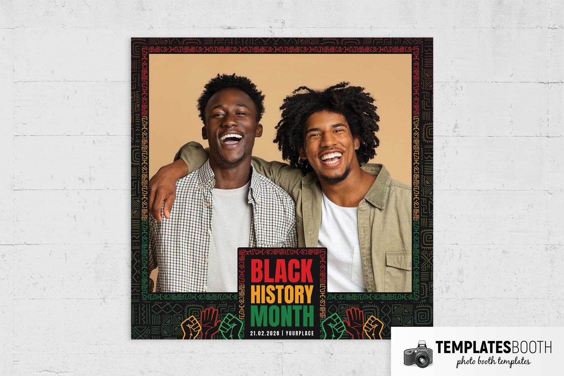 Black History Month Photo Booth Template