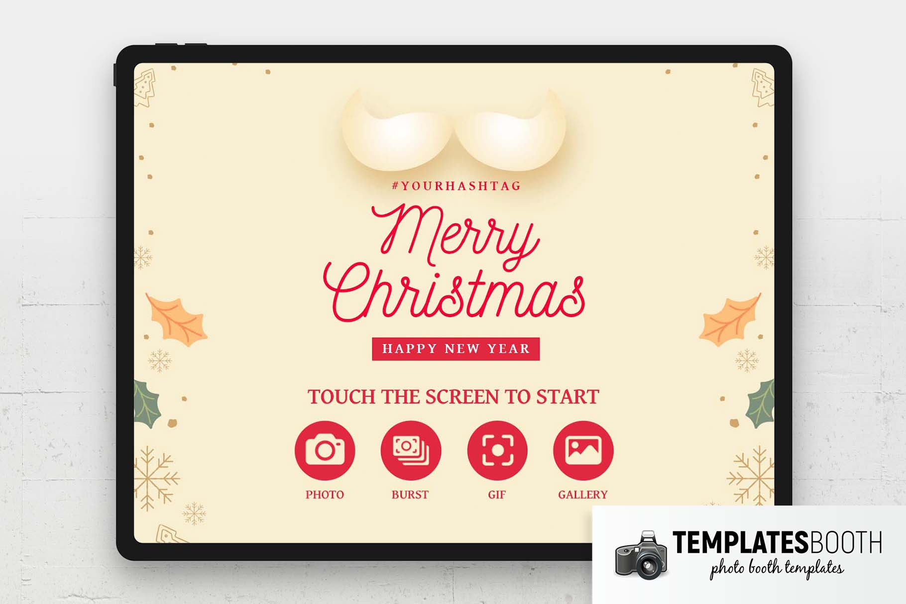 Christmas Party Photo Booth Welcome Screen