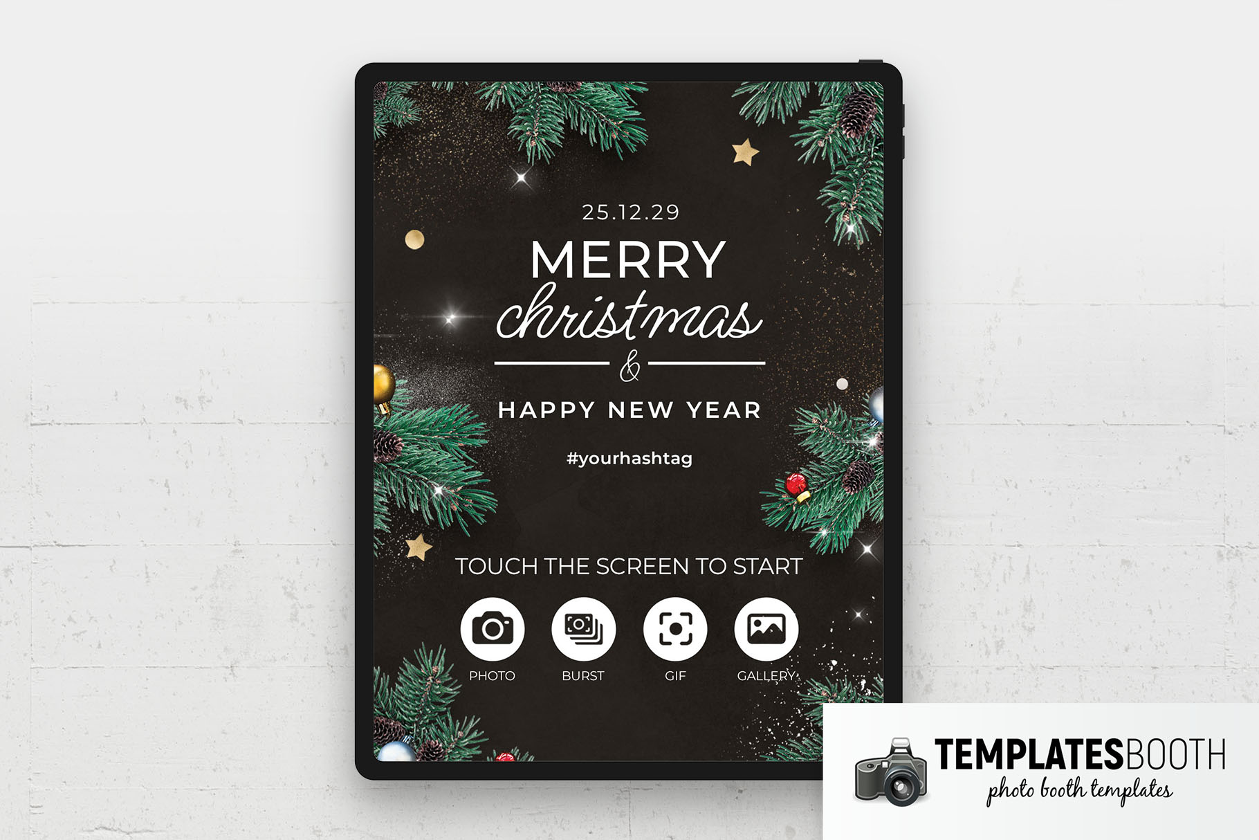Festive Christmas Photo Booth Welcome Screen
