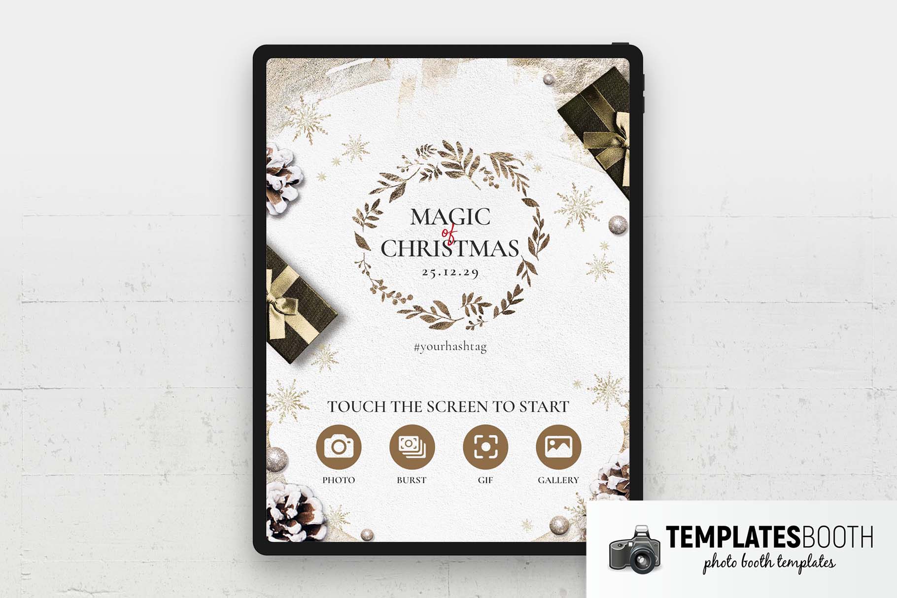 Magic Christmas Photo Booth Welcome Screen