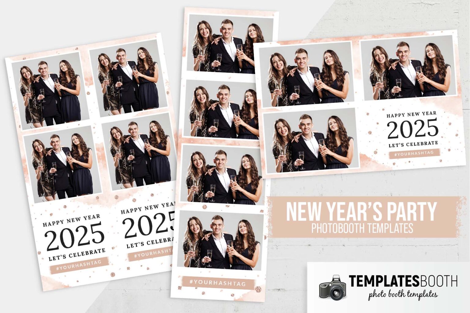 Free Elegant New Year Photo Booth Template - TemplatesBooth