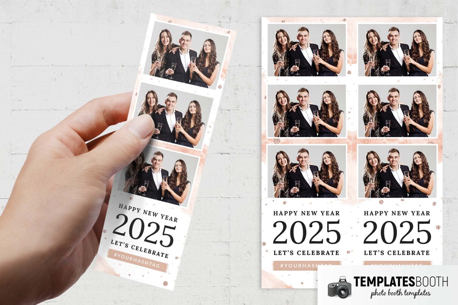 Free Elegant New Year Photo Booth Template - TemplatesBooth