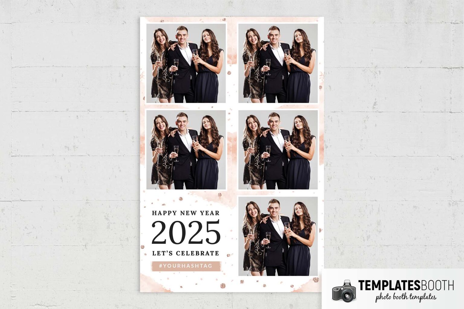 Free Elegant New Year Photo Booth Template - TemplatesBooth