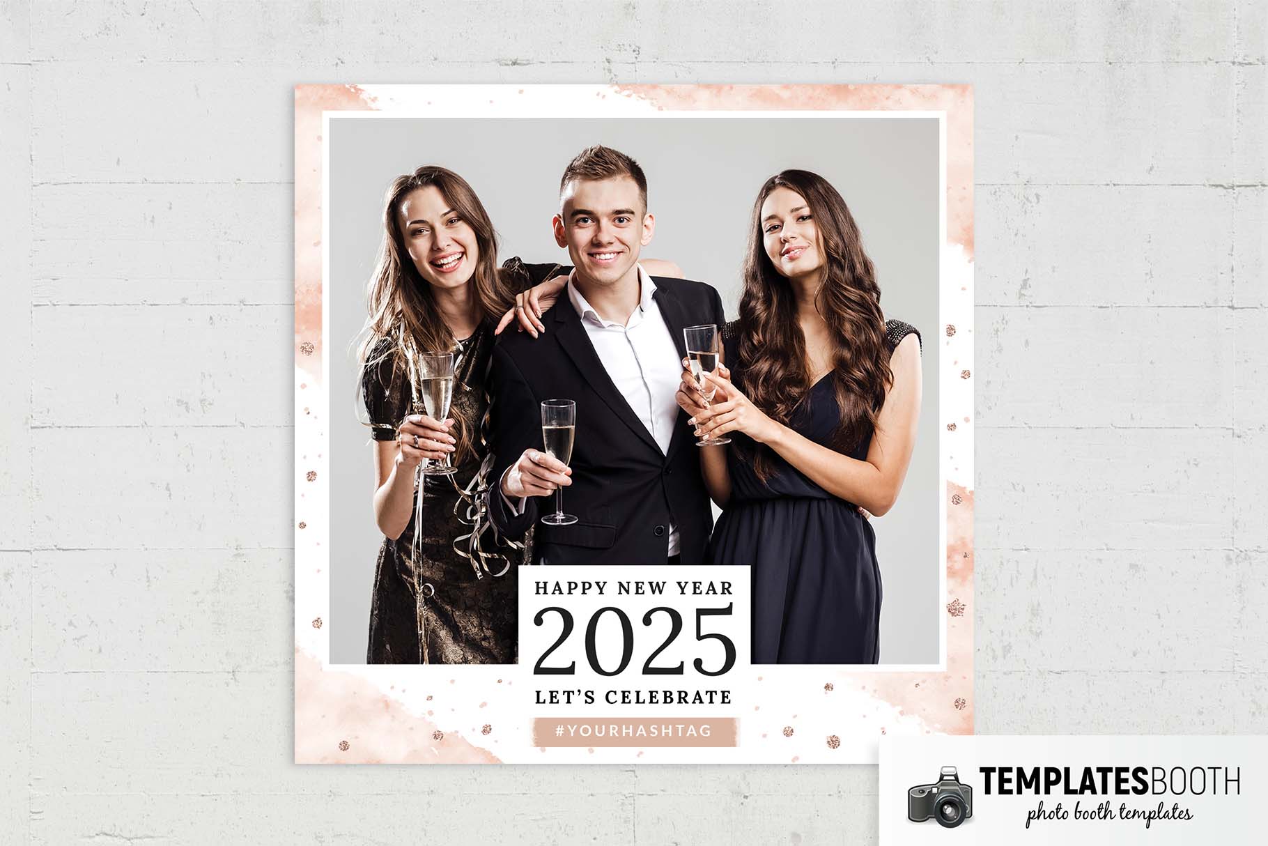 Free Elegant New Year Photo Booth Template
