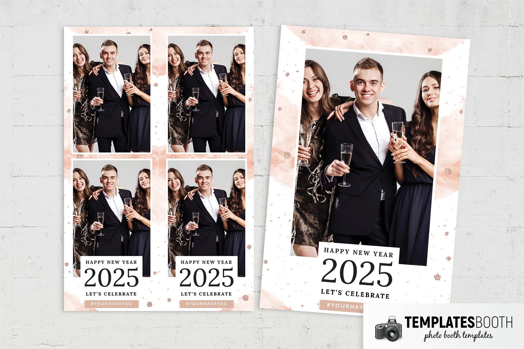 Free Elegant New Year Photo Booth Template