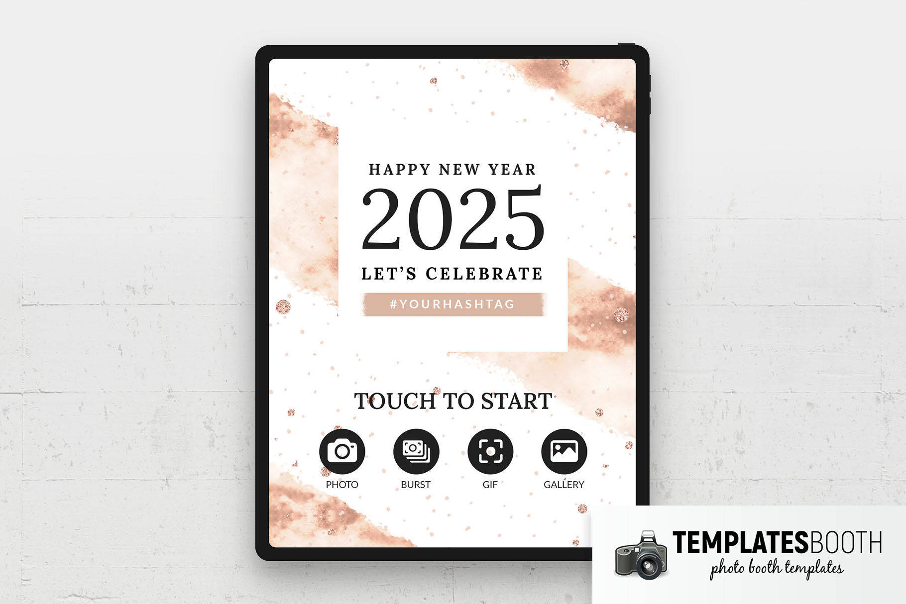 Free Elegant New Year Photo Booth Welcome Screen
