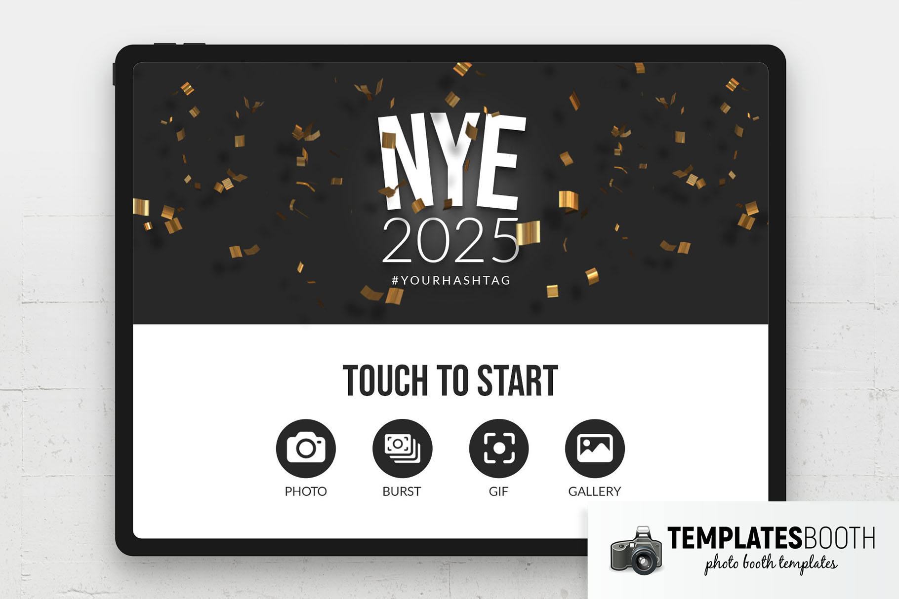 Free NYE Party Photo Booth Welcome Screen