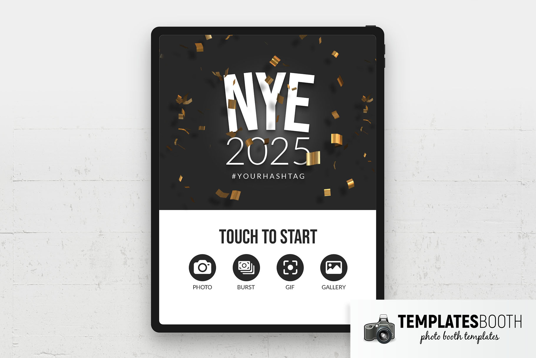 Free NYE Party Photo Booth Welcome Screen