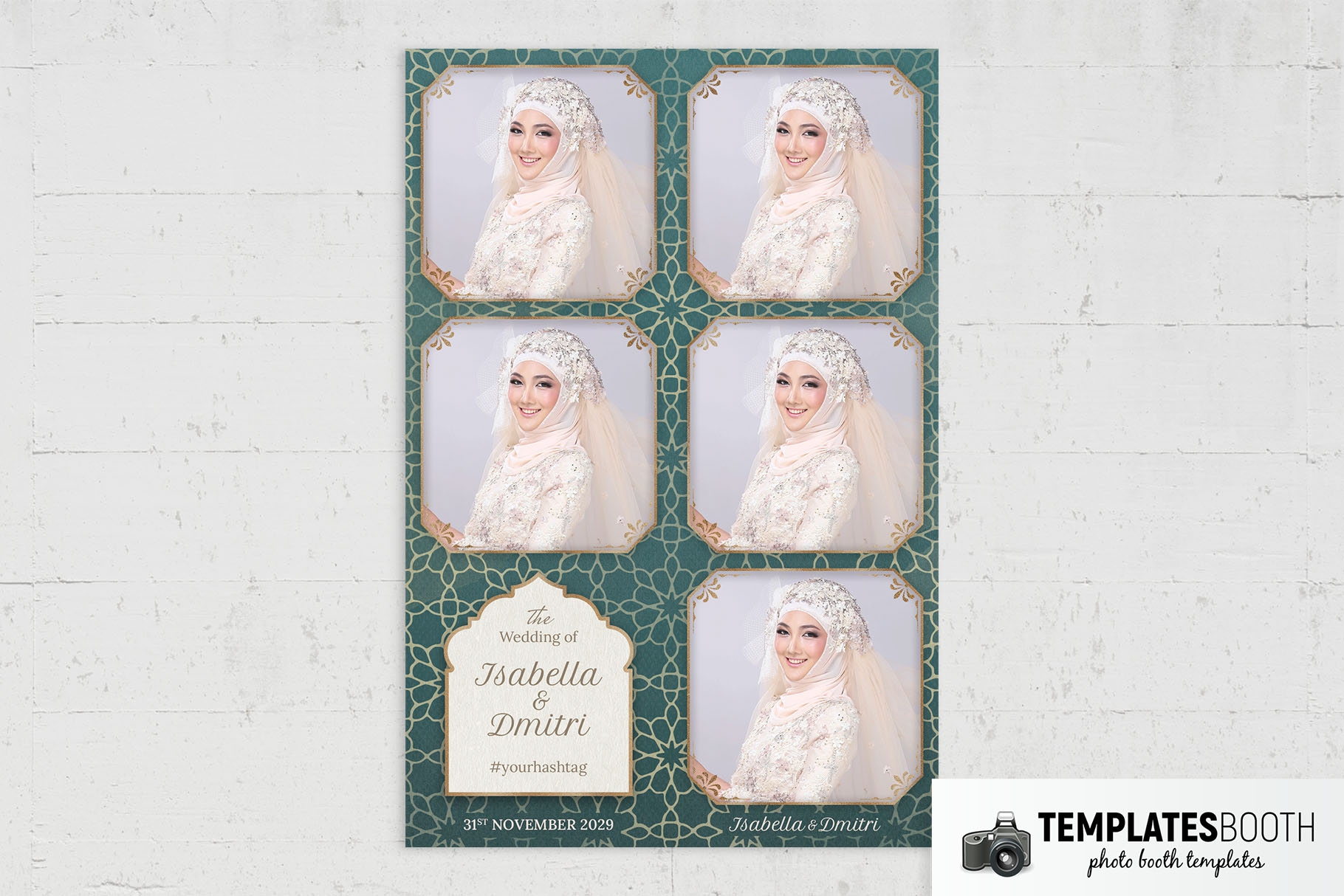 Islamic Wedding Photo Booth Flyer Template