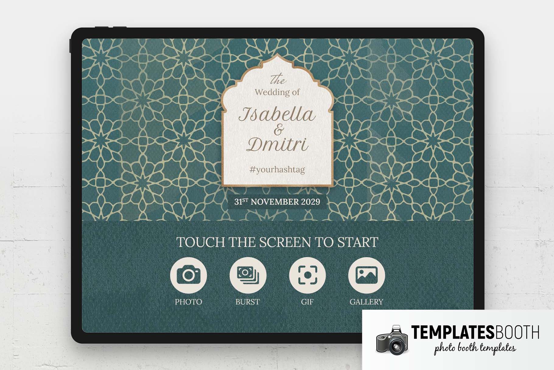 Islamic Wedding Photo Booth Welcome Screen