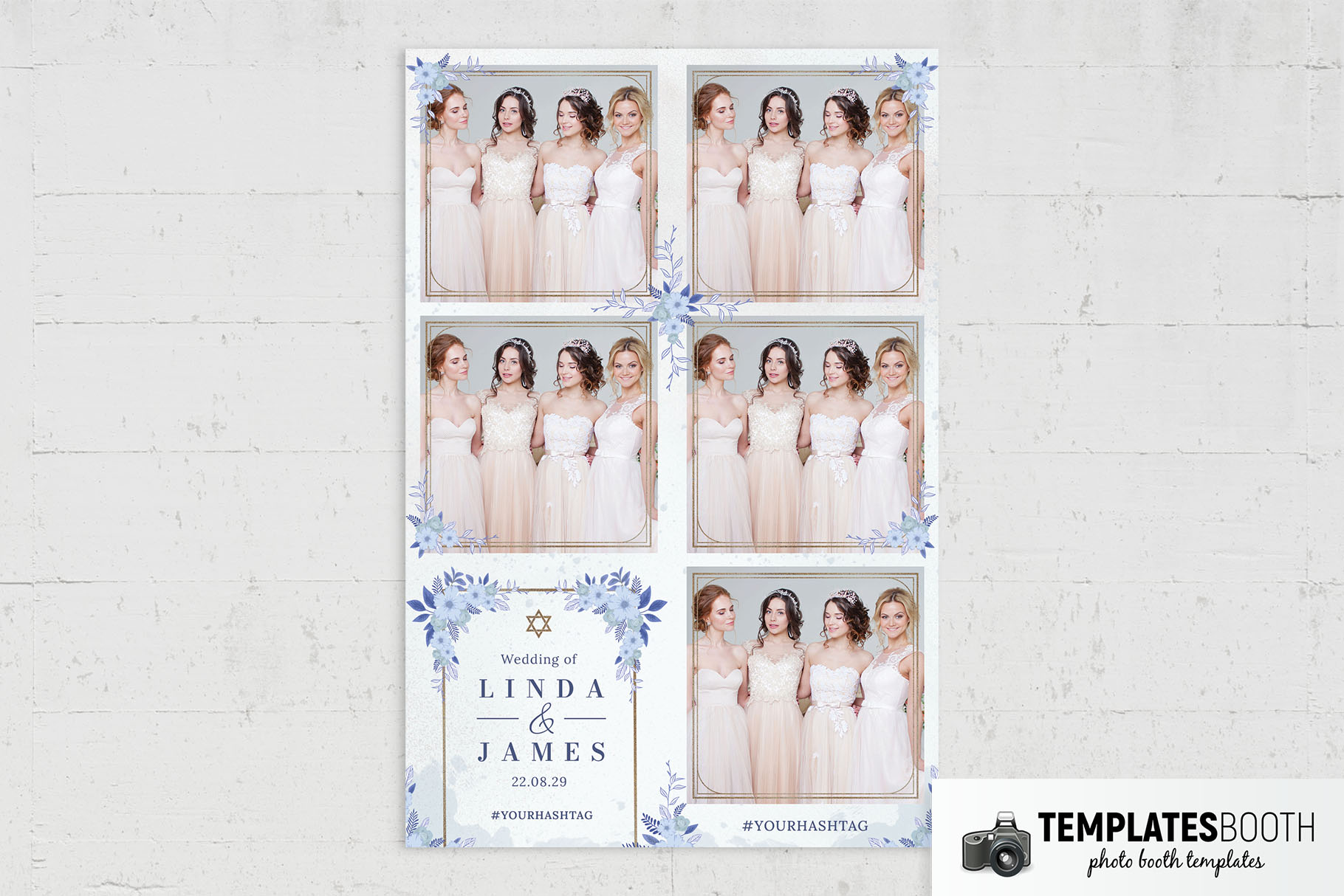 Jewish Wedding Photo Booth Template