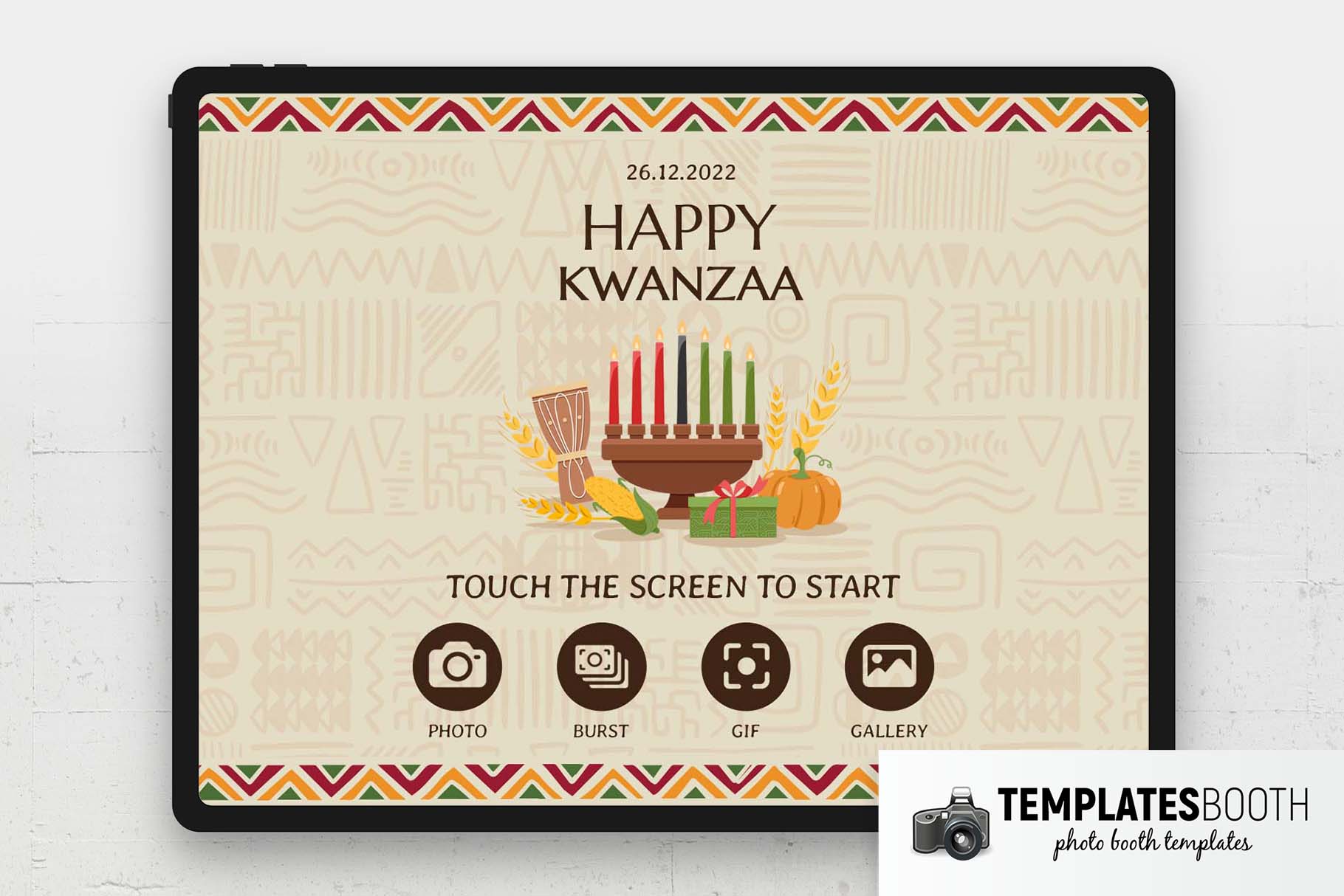Kwanzaa Photo Booth Welcome Screen