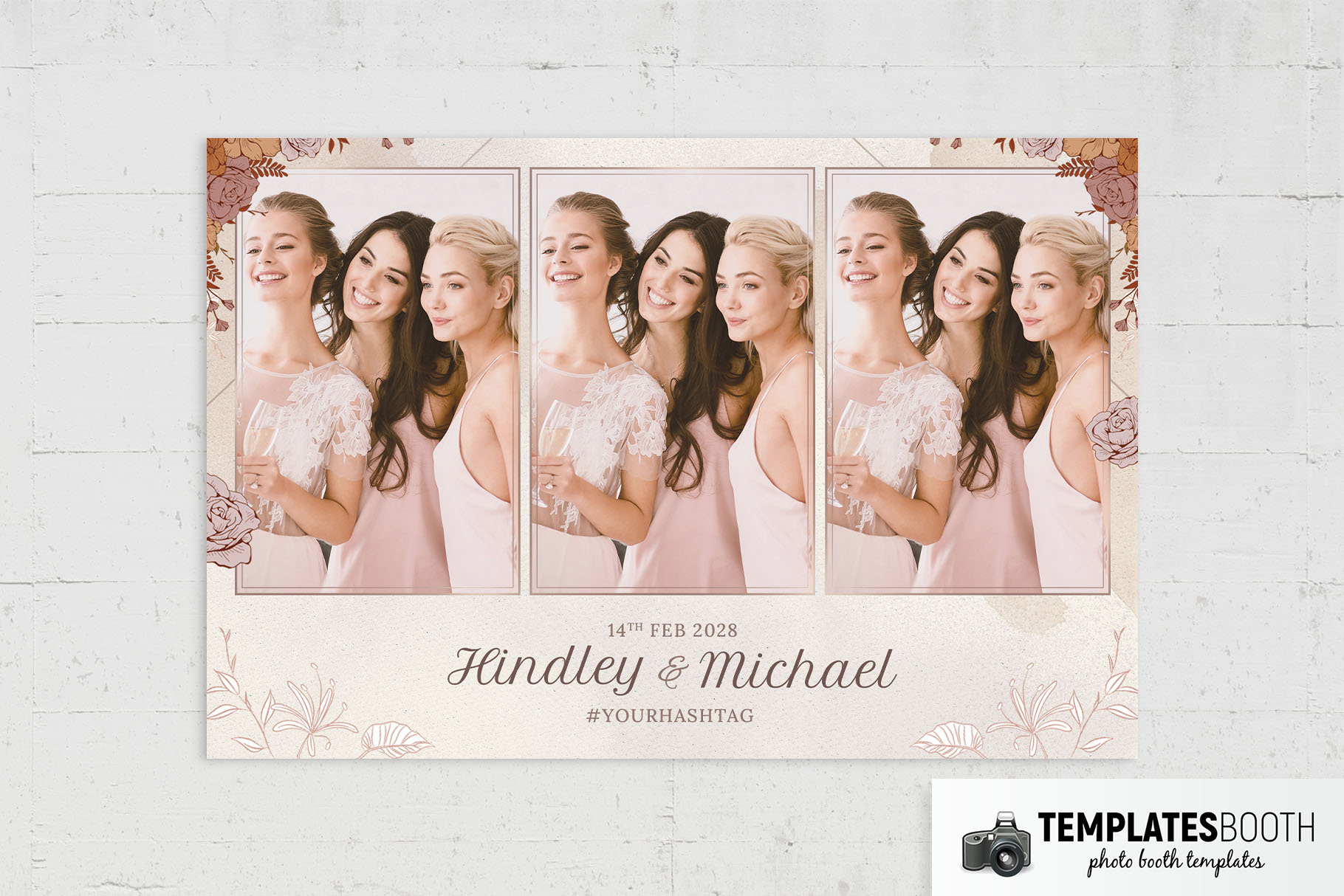 Rustic Wedding Photo Booth Template