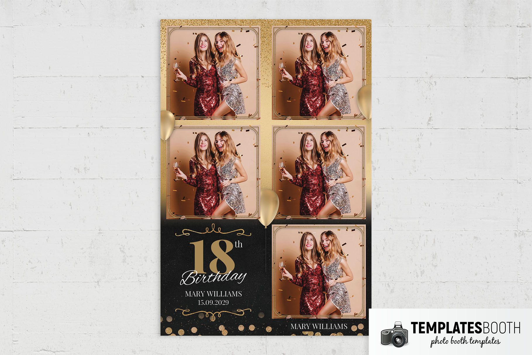 18th Birthday Photo Booth Template
