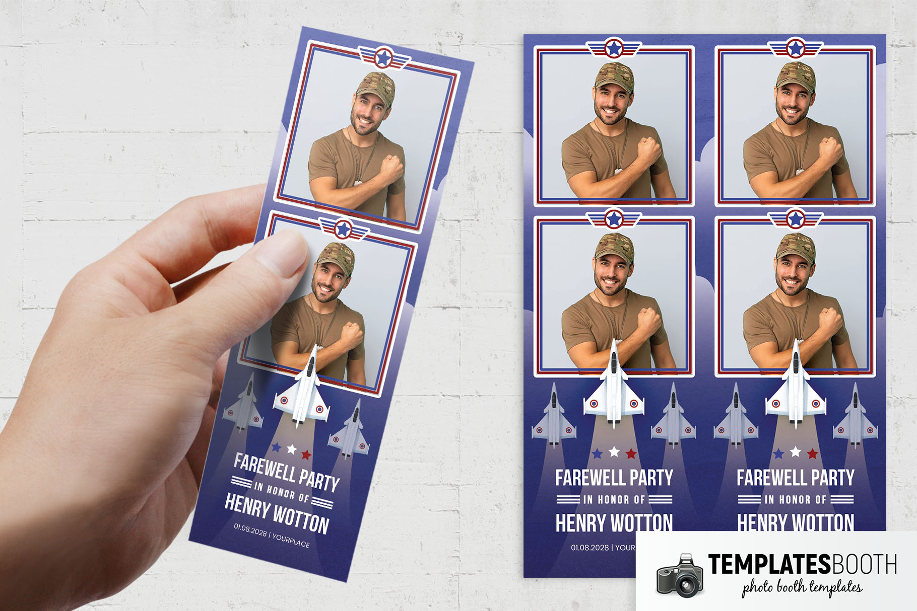Air Force Photo Booth Template