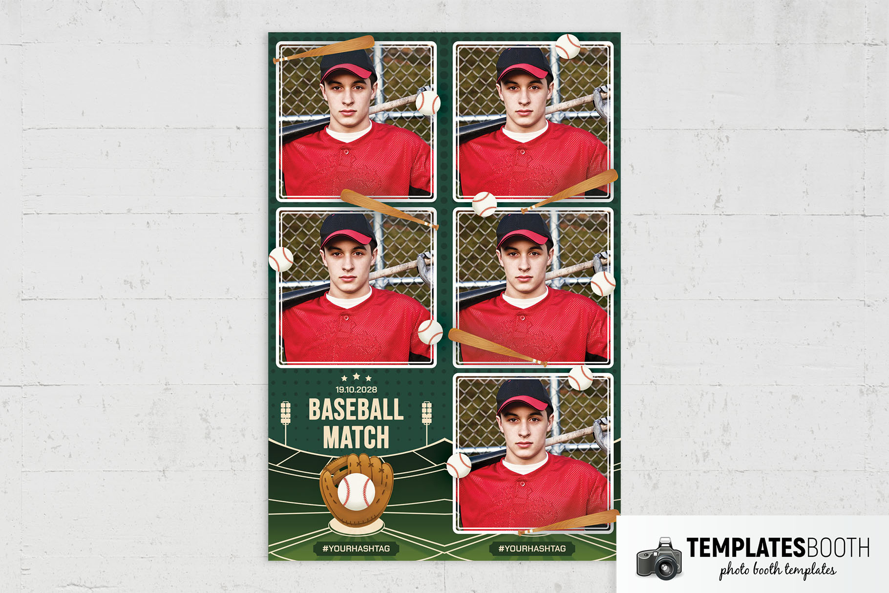 Baseball Photo Booth Template