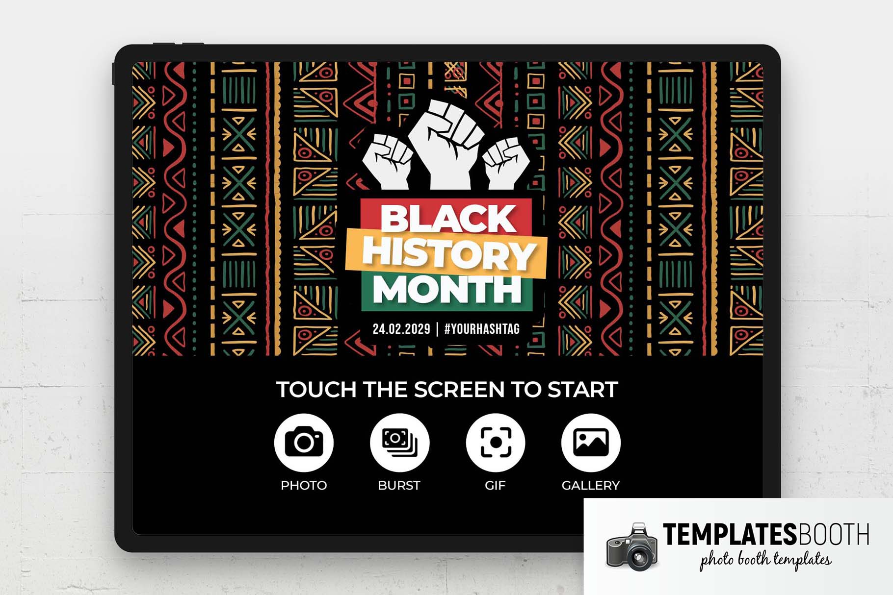 Black History Month Photo Booth Welcome Screen