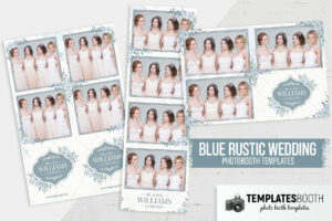 Blue Rustic Wedding Photo Boot Template