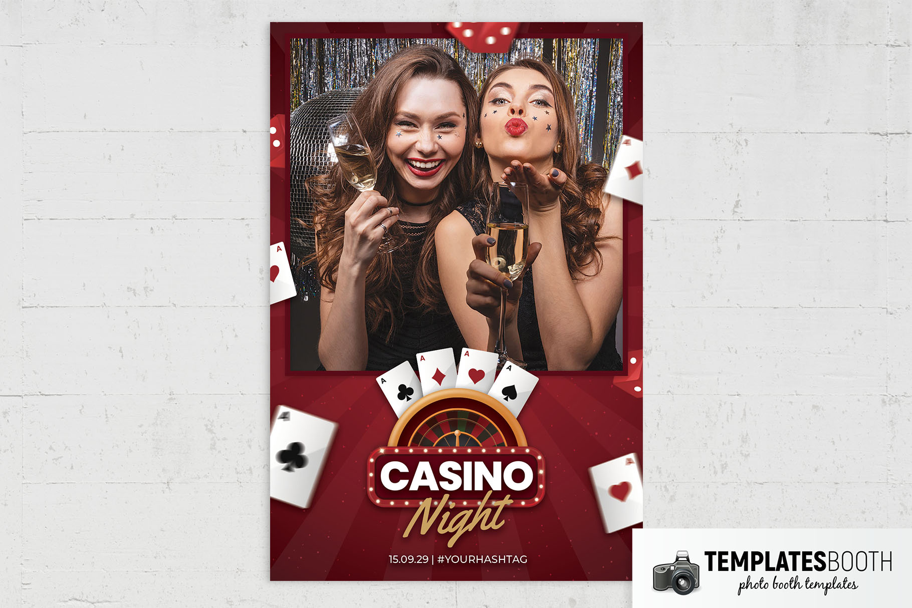 Modèle de Cabine Photo Casino Night