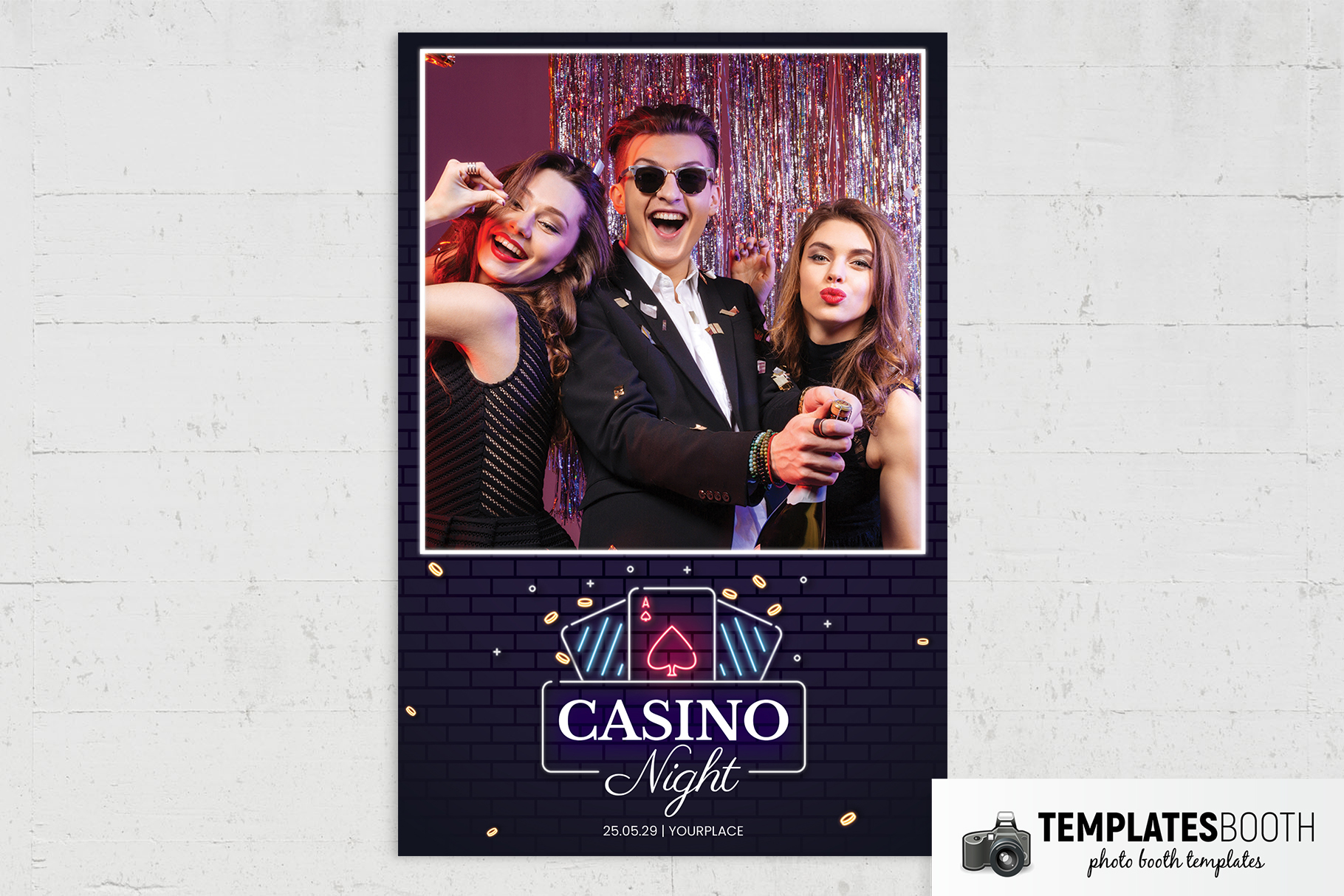 Modèle de Cabine Photo Casino Night
