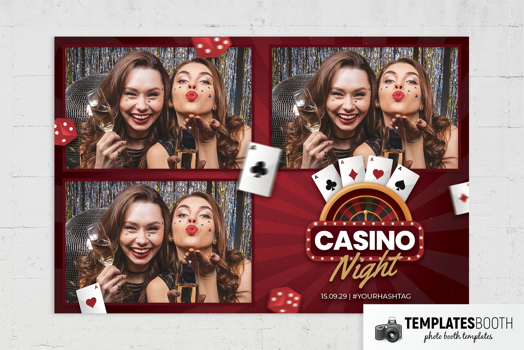 Casino Night Photo Booth Template
