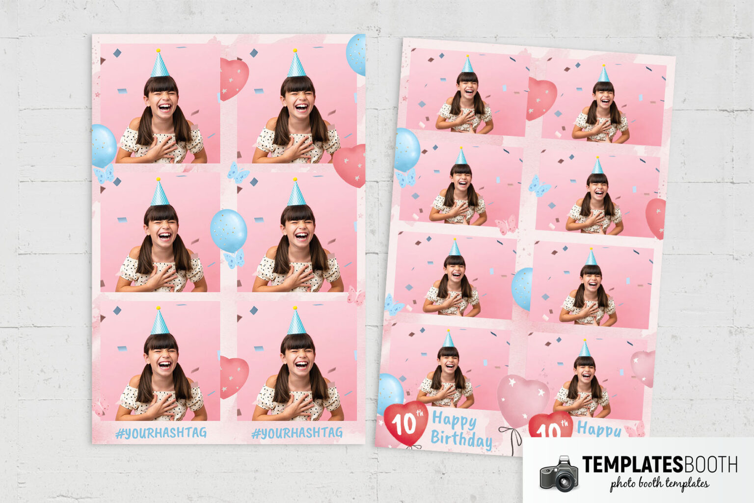 Girl's Birthday Photo Booth Template TemplatesBooth
