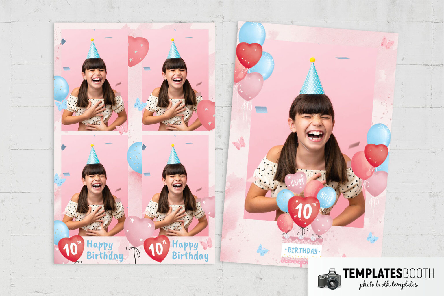 Girl's Birthday Photo Booth Template TemplatesBooth