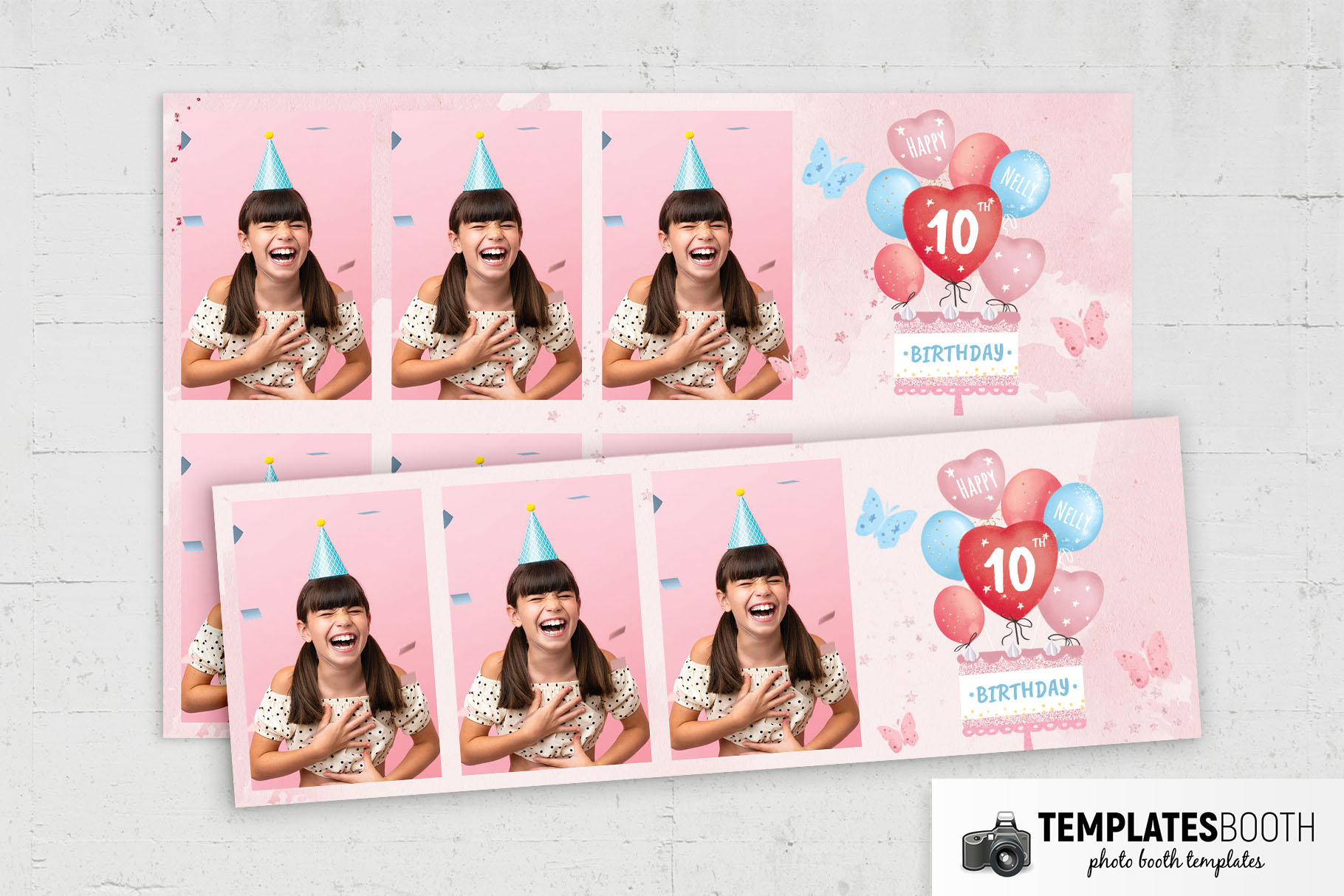 Girl's Birthday Photo Booth Template