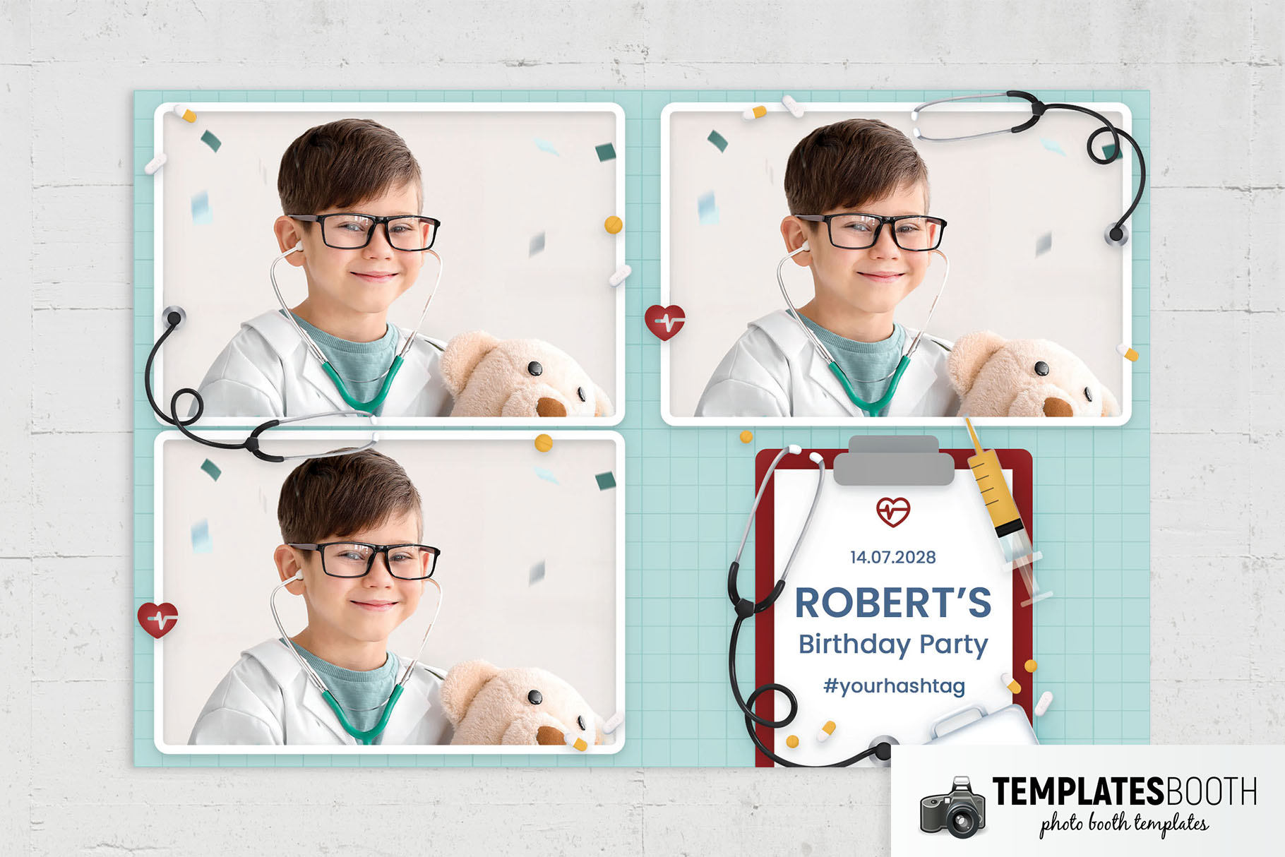 Medical Party Photo Booth Template
