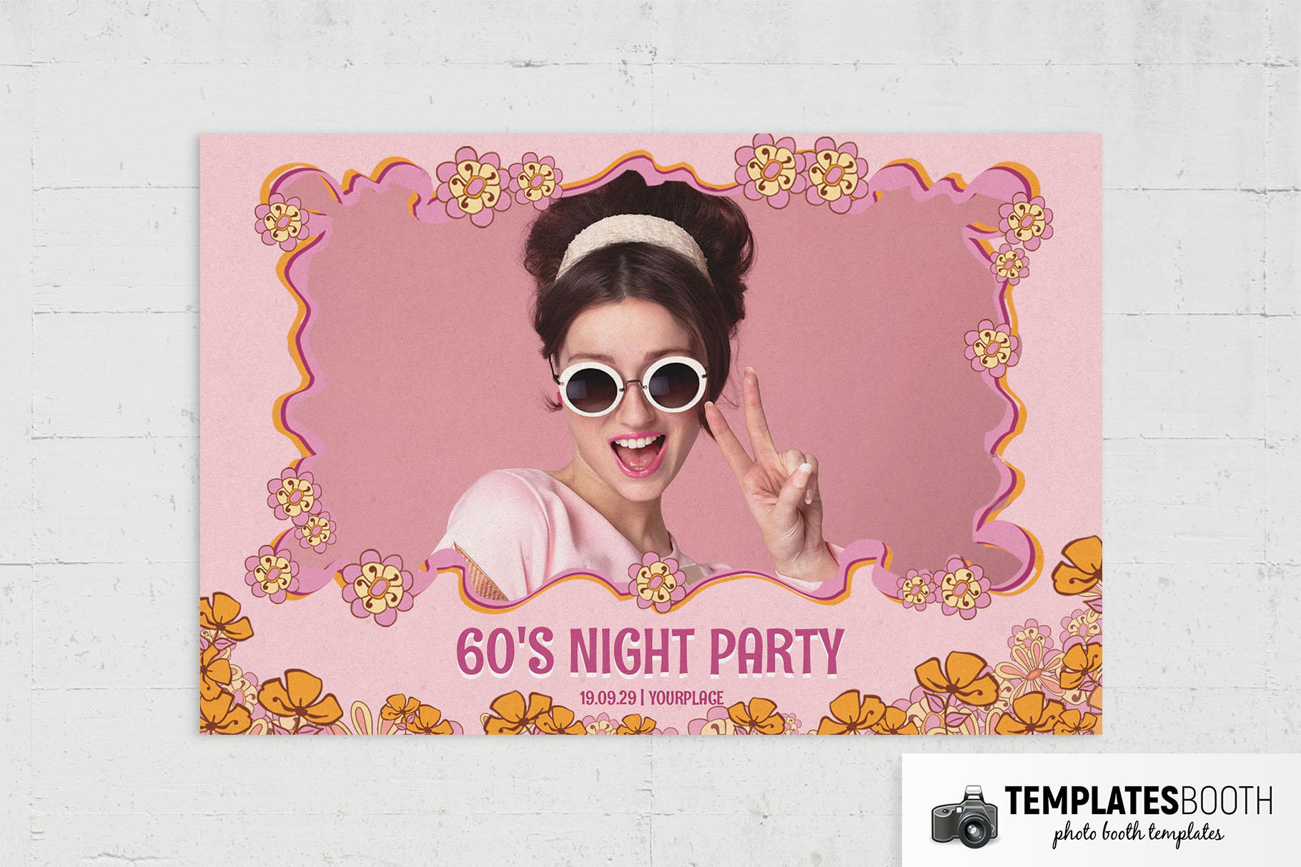 60s Night Photo Booth Template