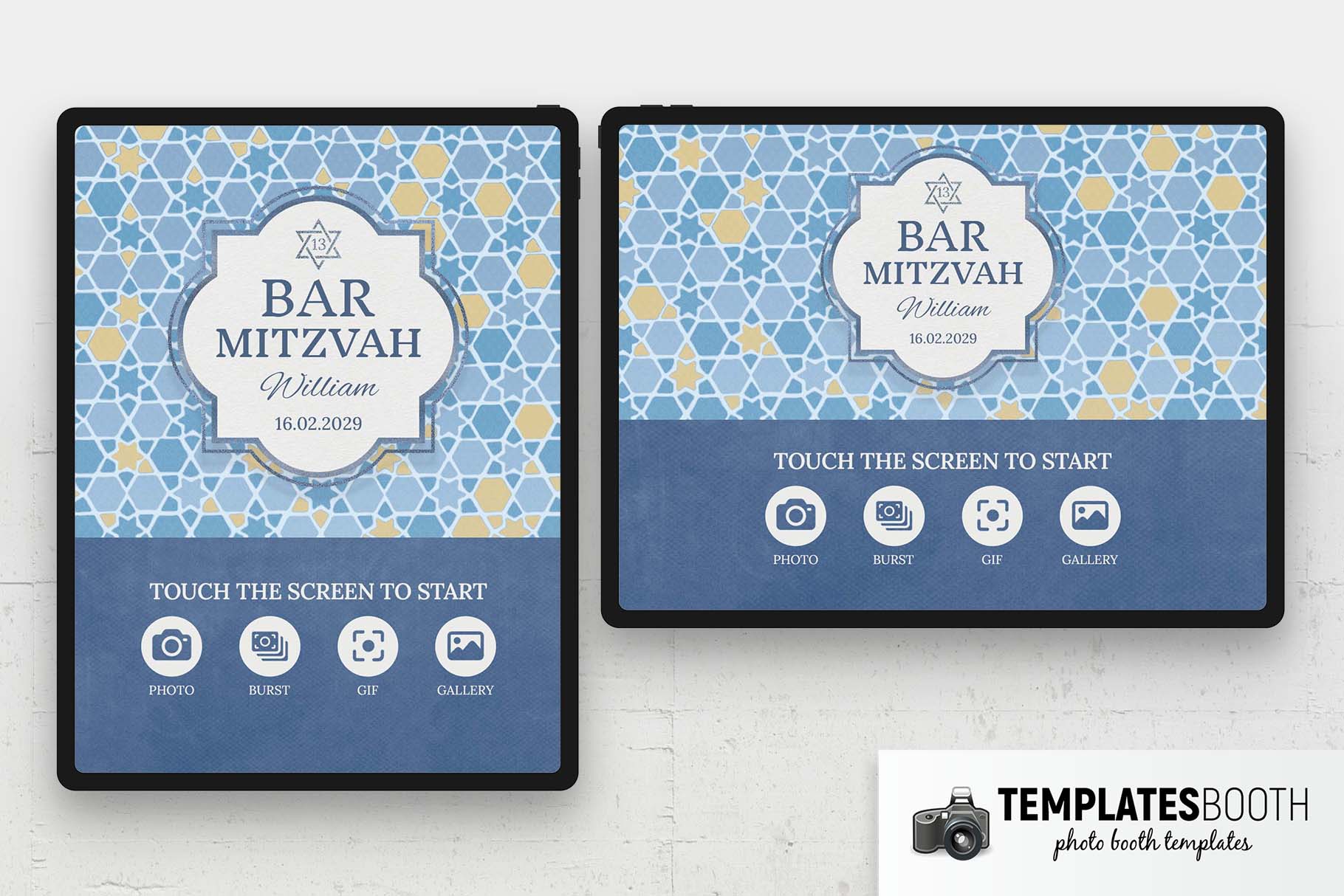 Bar Mitzvah Photo Booth Welcome Screen