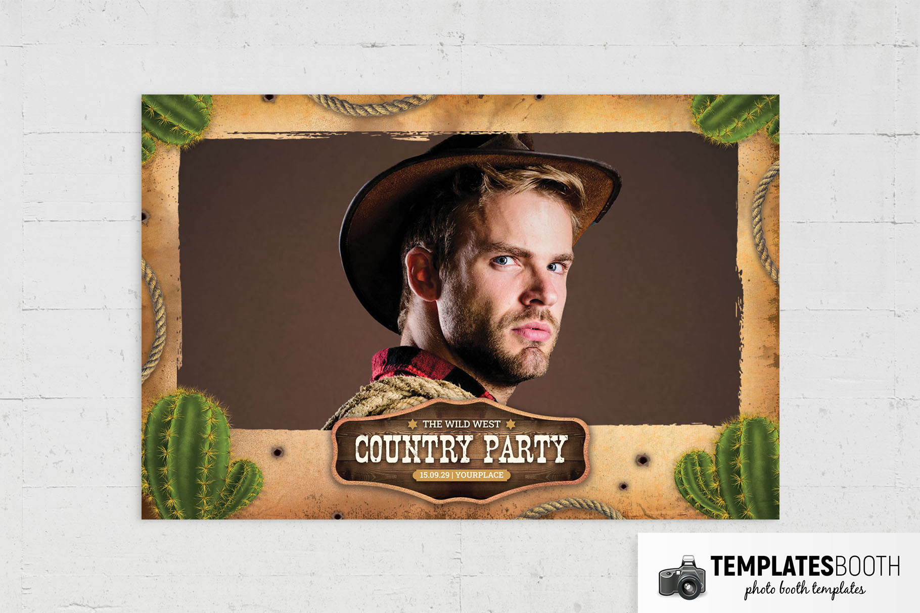Country & Western Photo Booth Template