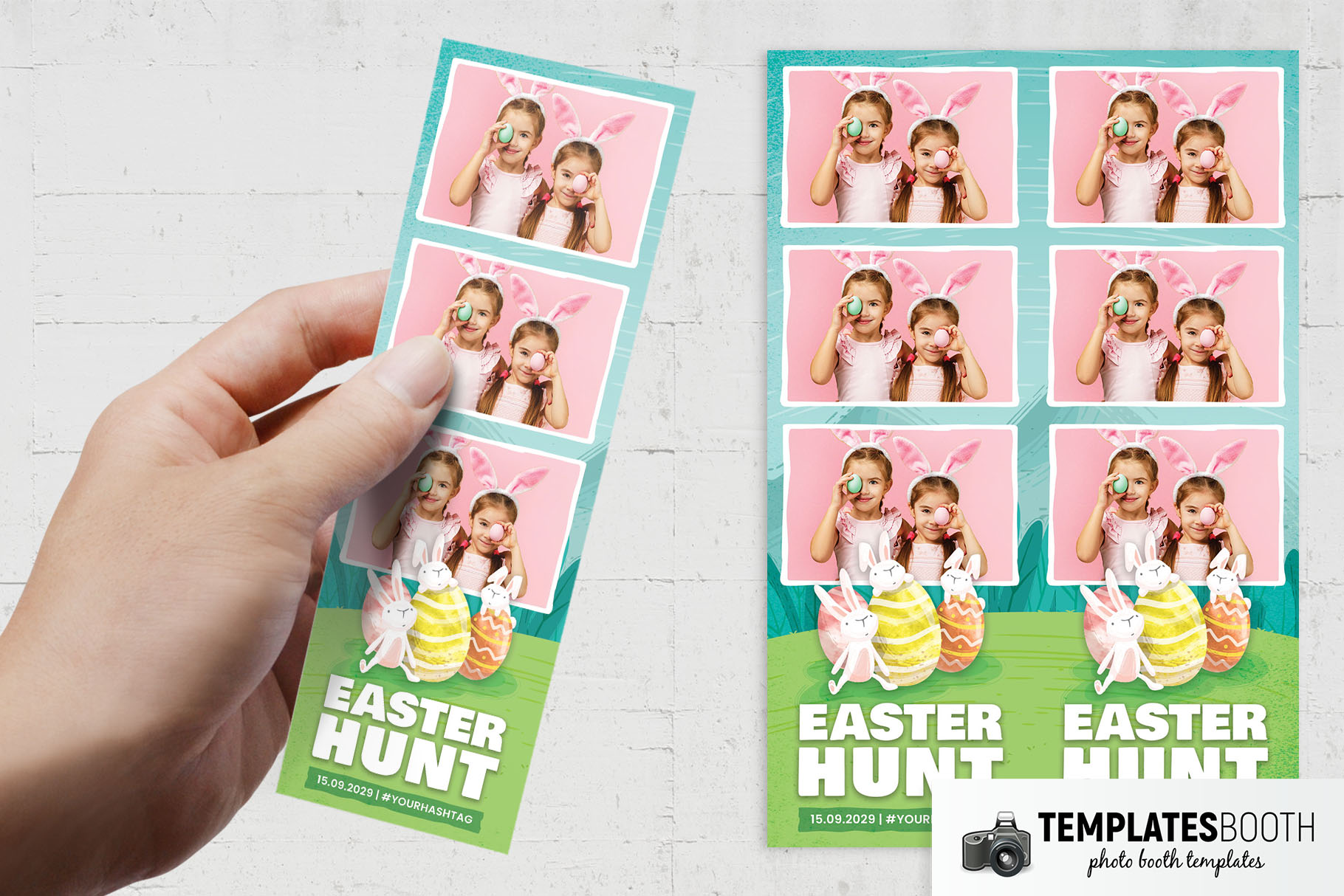 Easter Egg Hunt Photo Booth Template