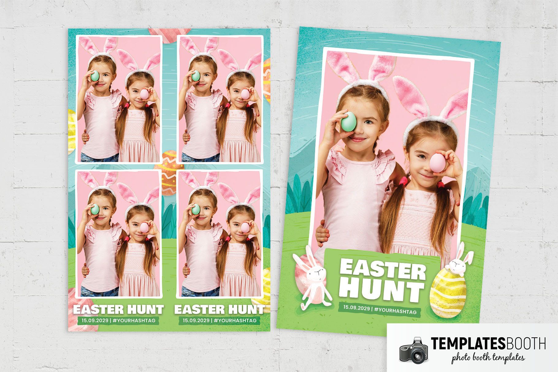 Easter Egg Hunt Photo Booth Template