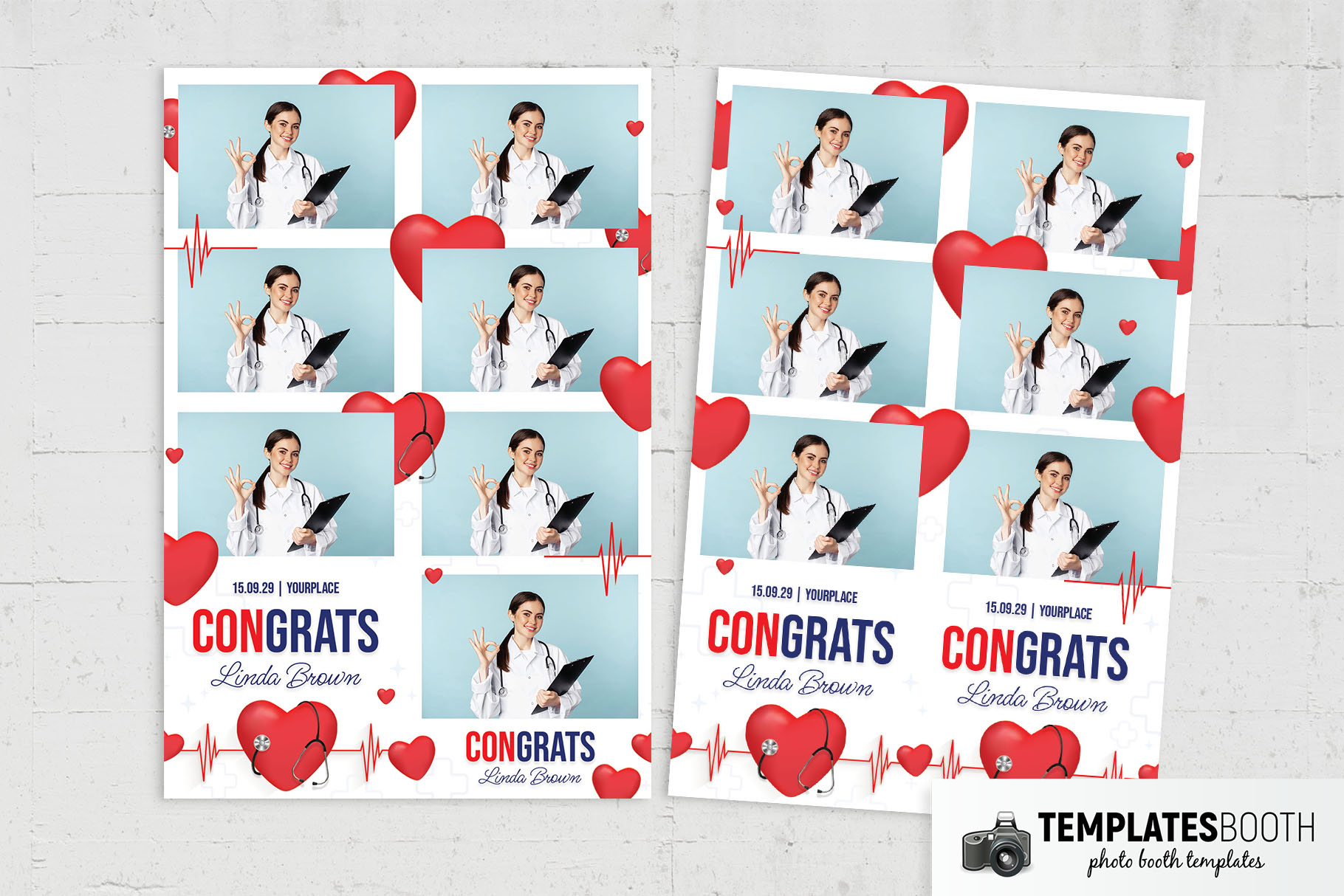 Medical Theme Photo Booth Template