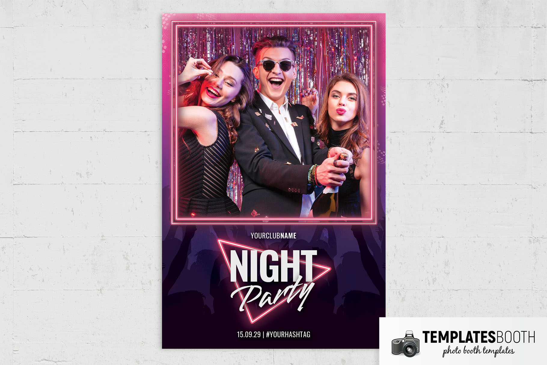 Neon Party Photo Booth Template